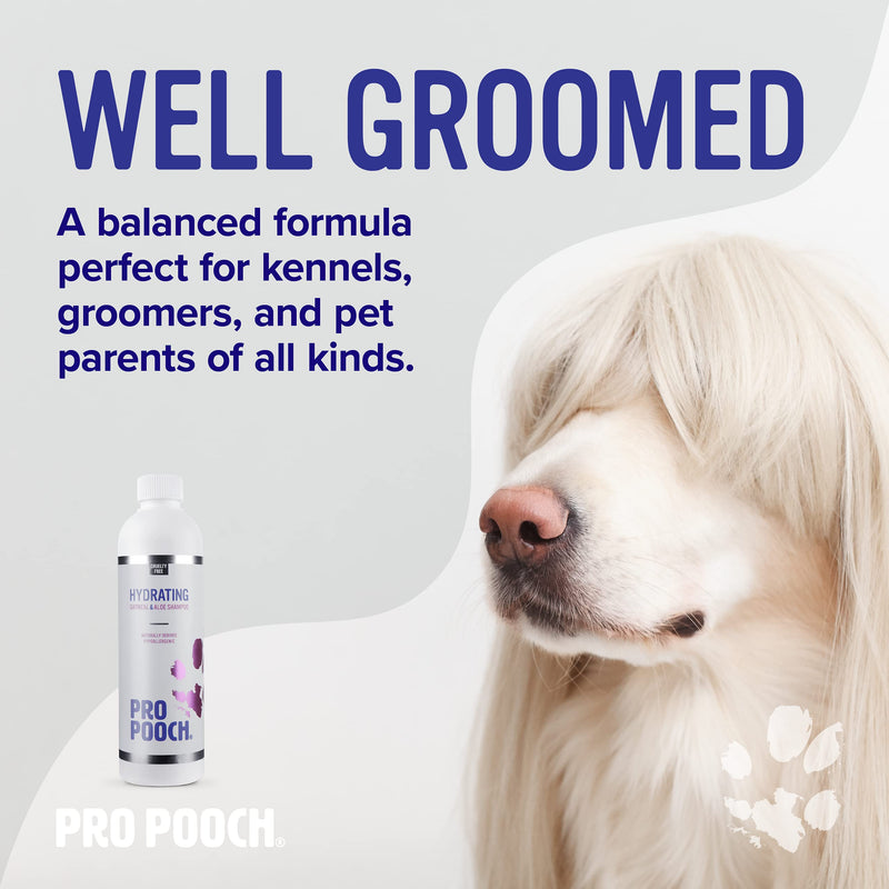 Pro Pooch Oatmeal Dog Shampoo - Natural & Hypoallergenic Formula for Sensitive Dogs w/Itchy Skin - Grooming Product w/Aloe Vera & Pro Vitamin B5 (250ml) 250 ml (Pack of 1) - PawsPlanet Australia