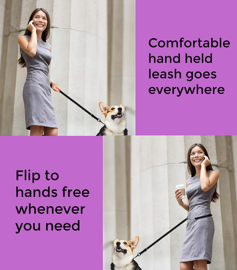 [Australia] - Flipleash Standard, Regular Leash or Hands Free Quick Convertible 6ft Black 