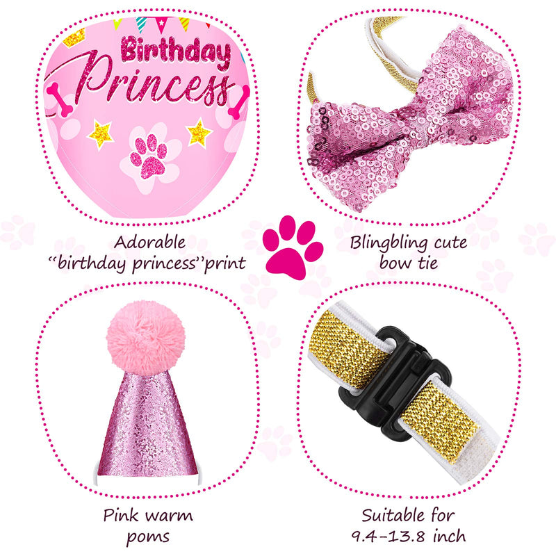 Dog Birthday Bandana Hat Set Lets Pawty Birthday Banner Girl Pink Tutu Skirt Dog Bow Tie Collar Bone Shaped Silicone Mold Dog Birthday Party Supplies - PawsPlanet Australia