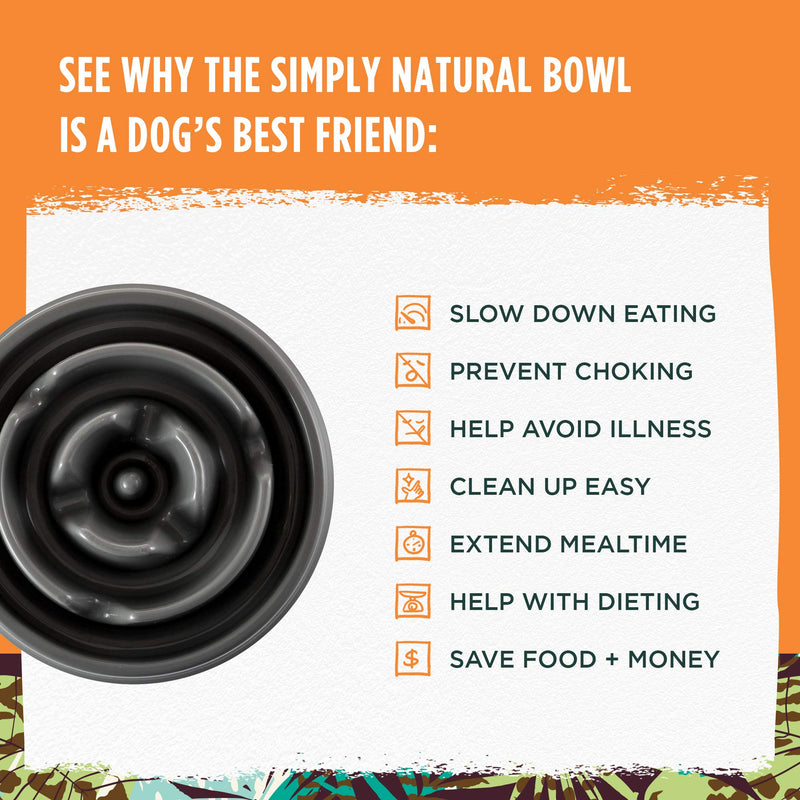 Slow Eating Dog Bowl by Simply Natural  BPA-Free Slow Feeders for Dogs and Cats to Reduce Choking and Overeating in an Improved Slow Feeder Dog Bowl - PawsPlanet Australia