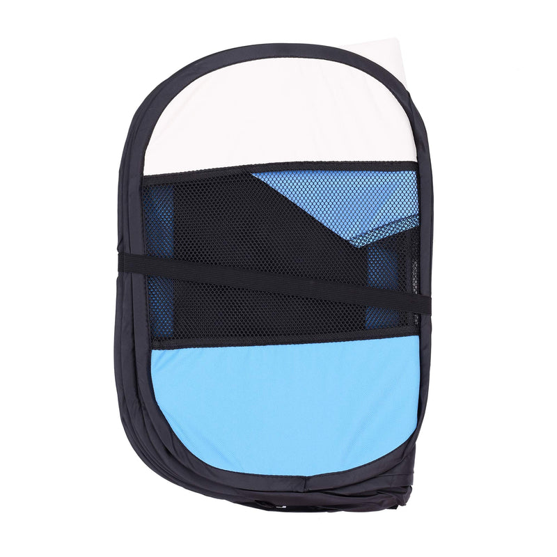 Mile High Life | Portable Cat Dog Crate | Foldable Dog Case Tent | Collapsible Travel Crate | Water Resistant Shade Cover | for Dogs/Cats/Rabbit Small-Dia29"*H17" Blue - PawsPlanet Australia