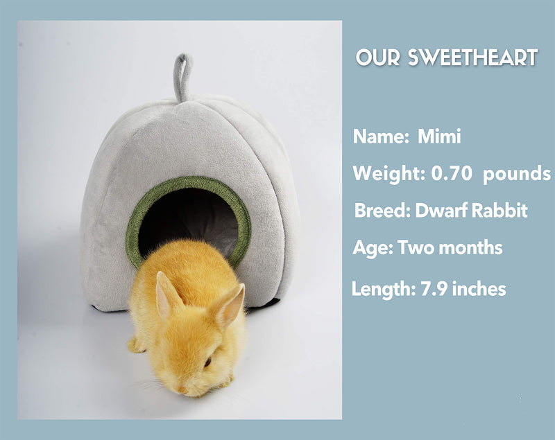 Guinea Pig Bed, Guinea Pig Hideout,Cozy House Bed for Bunny/ Chinchilla/ Ferrets/ Hedgehog/ Sugar Glider,2 in 1 Functional Small Animals Bed/ Small Animals Tent Grey - PawsPlanet Australia