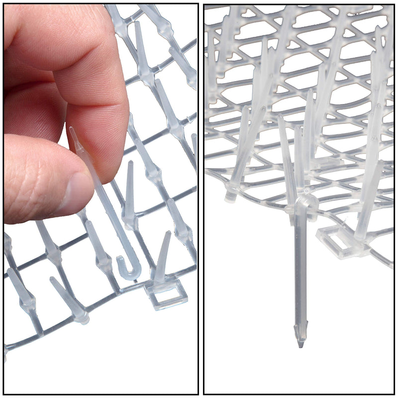 Tapix Cat Scat Mat Clear 8 feet x 12 inch with 6 Staples, Anti-cat Network with Spikes Digging Stopper - Cat Deterrent Mat for Indoor and Outdoor - PawsPlanet Australia
