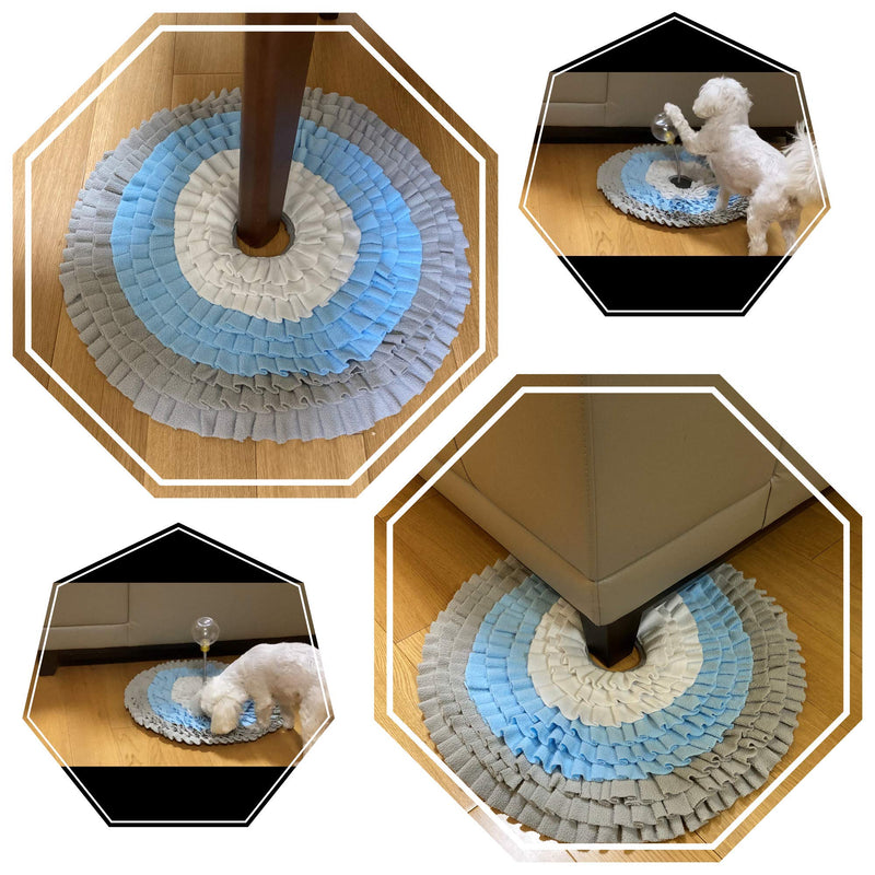 YEPPUPPY Snuffle Mat for Dogs– Dog Enrichment, Mental, Brain Stimulation Toys – Interactive Dog Toy Gifts- Stress Relief Toy for Natural Foraging Skills- Food Treat Puzzle Mat for Dogs Blue Mat with Holw - PawsPlanet Australia