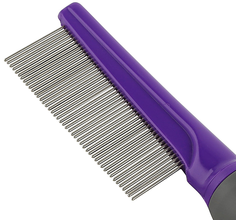 Hertzko Pet Comb Dog and Cat Stainless Steel Grooming Comb - Removes Tangles, Mats, Shed Hair, and Dirt - Ideal for Everyday Use On Dogs and Cats with Short Or Long Hair - PawsPlanet Australia