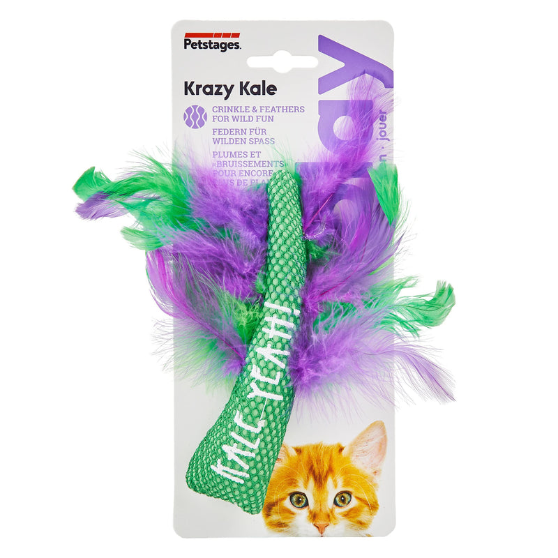 Petstages Krazy Kale Dental Catnip Cat Chew Toy Dental Kale - PawsPlanet Australia