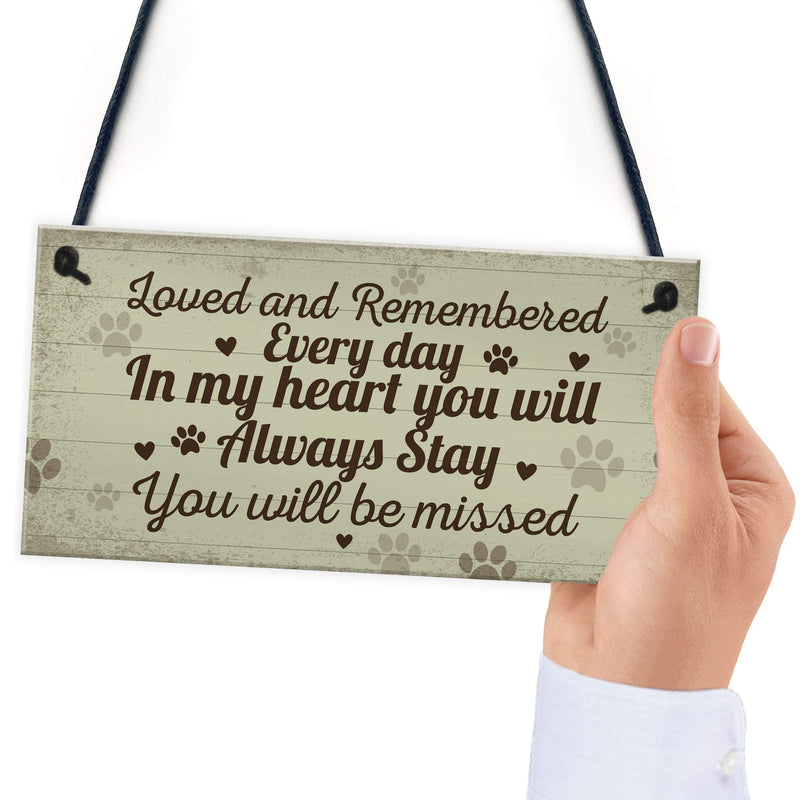 RED OCEAN Hanging Pet Memorials Cat Plaque Pet Memorials Dog Remembrance Grave Plaque Keepsake Gift - PawsPlanet Australia