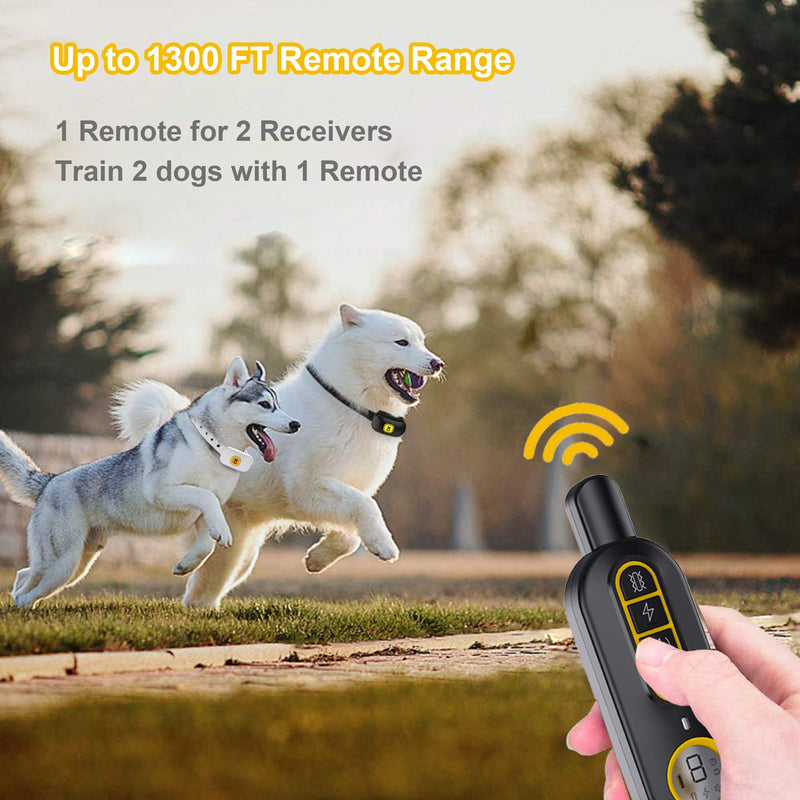 Pet Lavu 2 in 1 Dog Shock Collars with Remote,2 Receiver Dog Training Collar Rechargeable Waterproof Dog E Collar with Beep Vibration and Shock Mode,Suitable for Small Medium Large Dog - PawsPlanet Australia