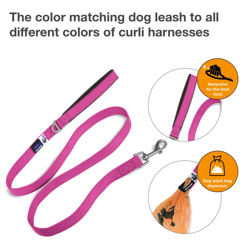 Curli Basic Leash Fuchsia M - PawsPlanet Australia