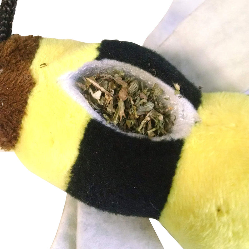 [Australia] - Meowijuana | Refillable Catnip Toy | Promotes Play and Cat Health | Includes Organic Catnip | | Feline and Cat Lover Approved Bee 1 Count 