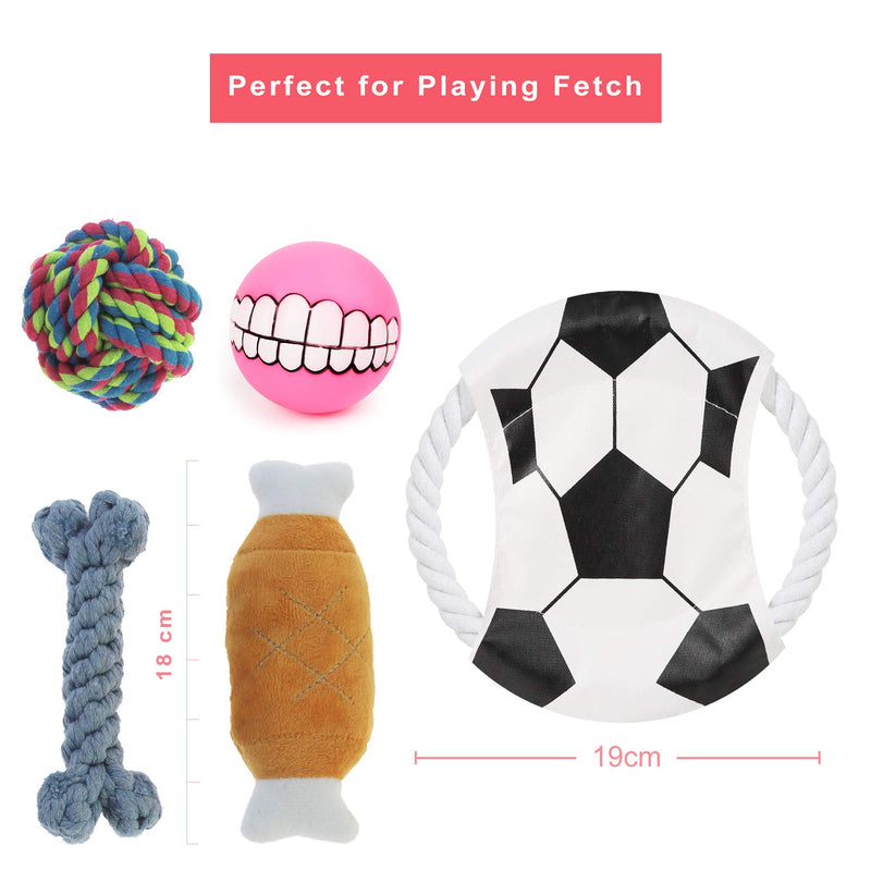 MOSODO Dog Toys 15 Pieces Value Pack │ Including Squeaky Toys, Interactive Rope Chew Toys, Funny Plush Toys, Fetch Toys, Rubber Toothbrushes for Small to Large Size Dogs! - PawsPlanet Australia