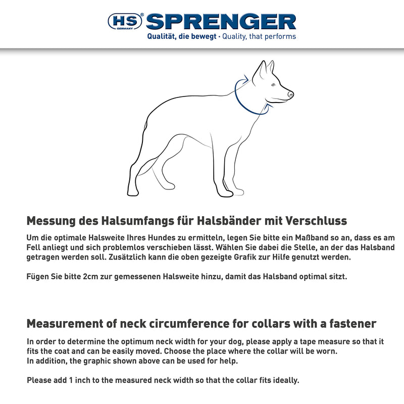 Herm Sprenger – Adjustable Rubberized Reflective Dog Collar for Medium Large Dogs with ClickLock Buckle – Overall Length 16-22 inches Orange - PawsPlanet Australia