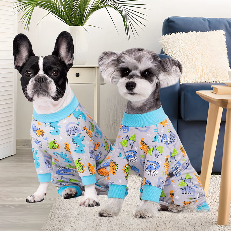 Dog Surgery Recovery Suit, Dog Onesie for Surgery Female Male Dogs, Dogs Pajamas Long Sleeve, Small Dogs Onesie, Abdominal Wound Bandages Surgical Suit, Cat Recovery Suit for Shedding Skin Disease Large Dino - PawsPlanet Australia