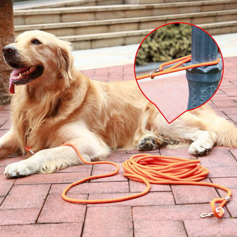 [Australia] - Hi Kiss Check Cord Large,Medium Small Dogs/Puppy Obedience Recall Training Agility Lead - 15ft 30ft 50ft Training Leash - Great for Training, Play, Camping, or Backyard Black 15 Feet 