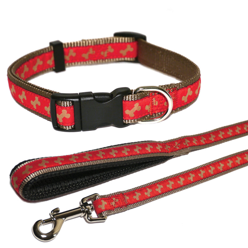 Rosewood Wag-n-Walk Lead, 3/4-inch, Red/ Beige Red/Beige 40 x 3/4-inch - PawsPlanet Australia