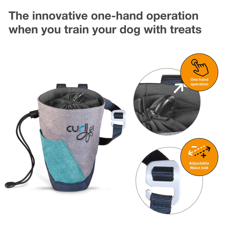 Curli Treat Bag V2 Scuba-Gray Scuba Grey - PawsPlanet Australia