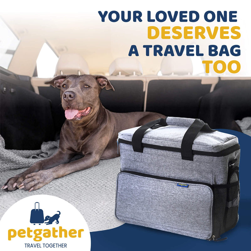 Petgather Dog Travel Bag for Supplies with Lifetime Pet-Friendly Tour Guild - Dog Bags for Traveling, Camping, Road Trip - Easy Organizing Dog Travel Accessories for Pet Lover - Ideal Dog Travel Kit Sea Blue - PawsPlanet Australia