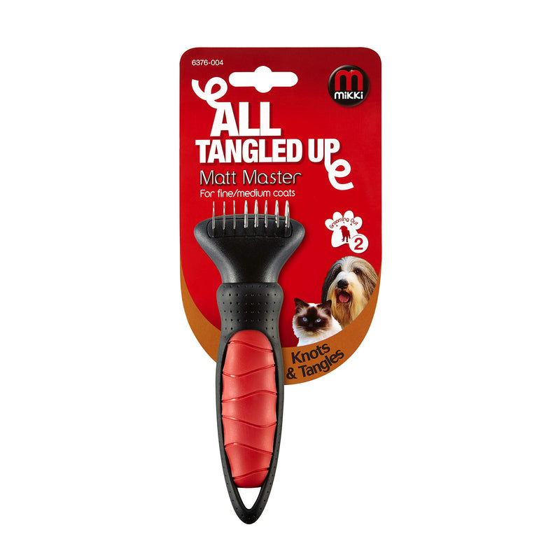 Mikki Dog, Cat Matt Master Rake - Matt and Tangle Remover - De-Matting Comb Tool for Pets - 8 Blade - PawsPlanet Australia