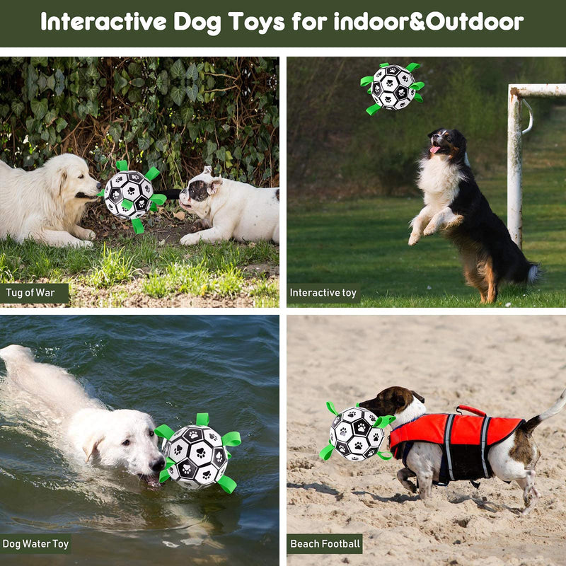 MIDOG Dog Balls Interactive Dog Toys for Large Dog Soccer Ball Indestructible for Small Medium Dogs Tough Herding Ball for Dogs Durable Outdoor Dog Toys Puppy Dog Yard Pool Toys Lifetime Replacement Green - PawsPlanet Australia