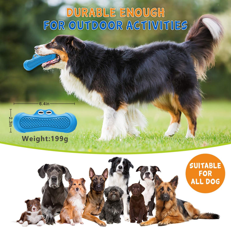 [Australia] - Pawcute Dog Squeaky Toys for Aggressive Chewers, Durable Dog Chew Toys Indestructible, Puppy Chew Toy Dog Toothbrush Toys for Small Medium Large Dogs Dental Care Teeth Cleaning Blue 