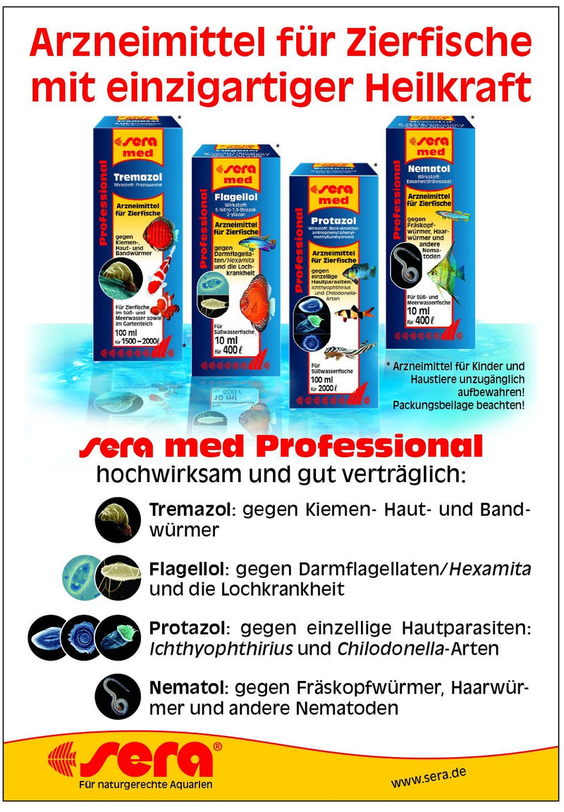 sera med Professional Protazol 100 ml - medicine for fish against single-cell skin parasites such as Ichthyophthirius multifiliis, medicine for the aquarium 100 milliliters - PawsPlanet Australia