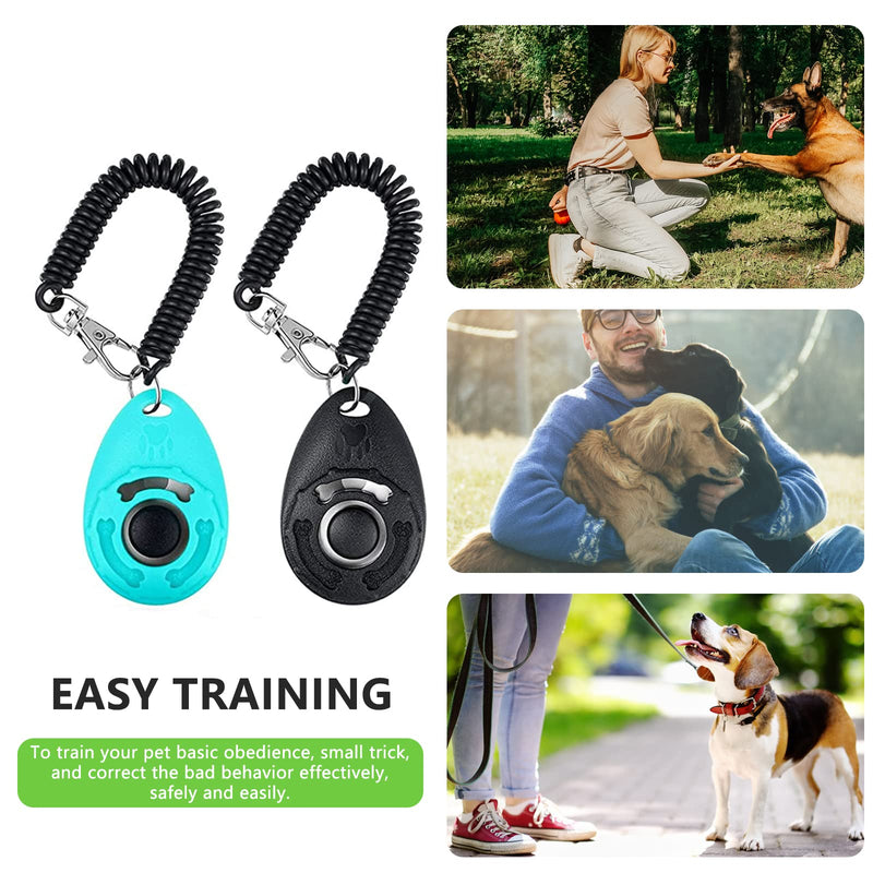 Dog Treat Pouch - 3 Ways to Wear Treat Pouches for Pet Training and 2 Pieces Clicker Taining for Dogs, Dog Training Treat Pouch Bag with Waist Belt Shoulder Strap - Black - PawsPlanet Australia