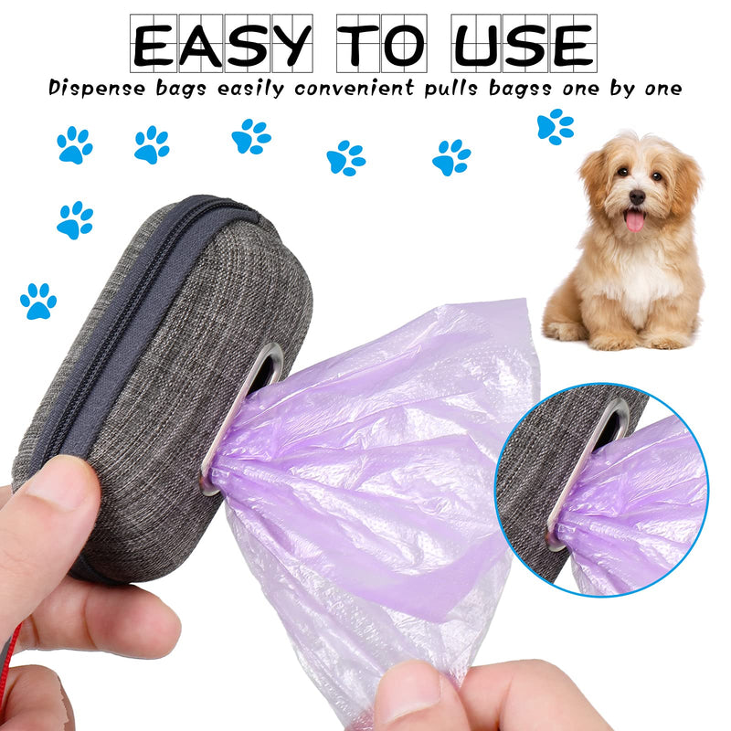 3 Pieces Dog Poop Holder Dog Bag Container Dog Poop Dispenser Equipped with Zipper and Strap for Dog Leash, 3 Colors - PawsPlanet Australia