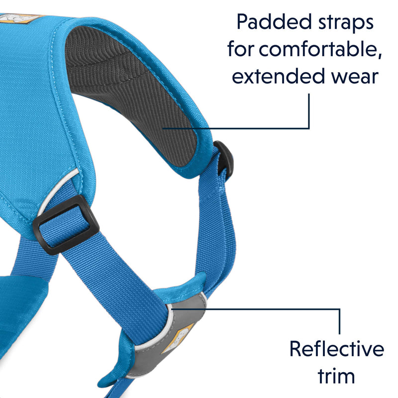 RUFFWEAR, Web Master, Multi-Use Support Dog Harness, Hiking and Trail Running, Service and Working, Everyday Wear Blue Dusk XX-Small - PawsPlanet Australia