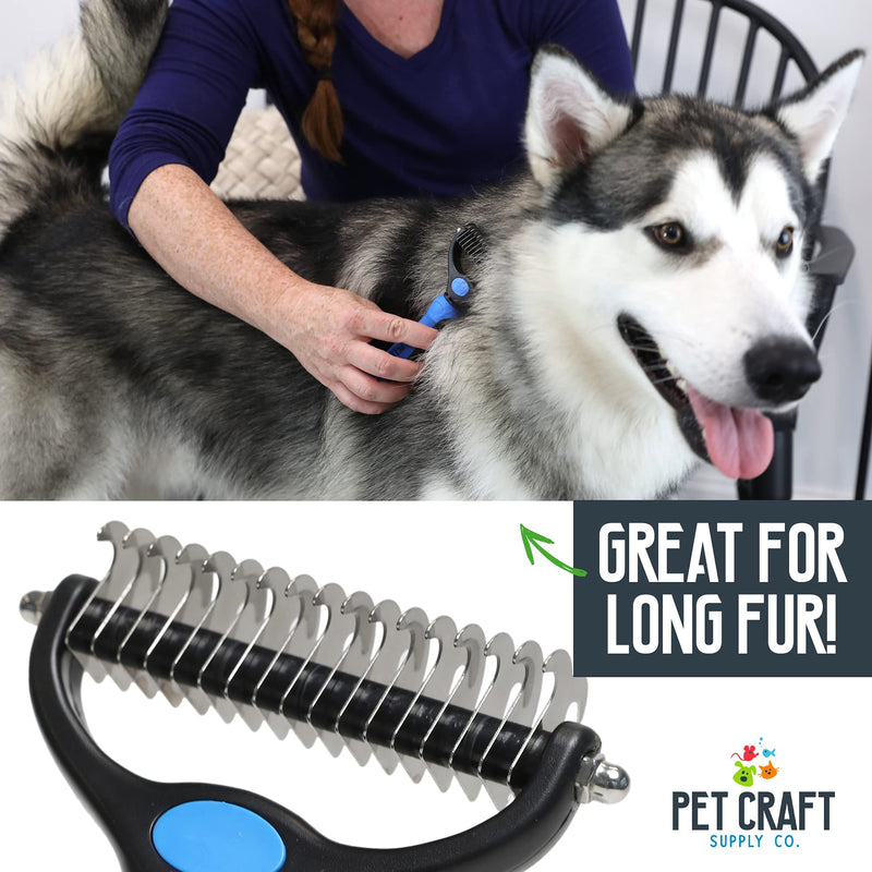 Pet Craft Supply Premium Grooming Tools - for Large Dogs Small Dogs Puppies Cats Kittens - Nailclipper - Dog Brush - Cat Brush - Deshedding Tool Deshedding Rake - PawsPlanet Australia