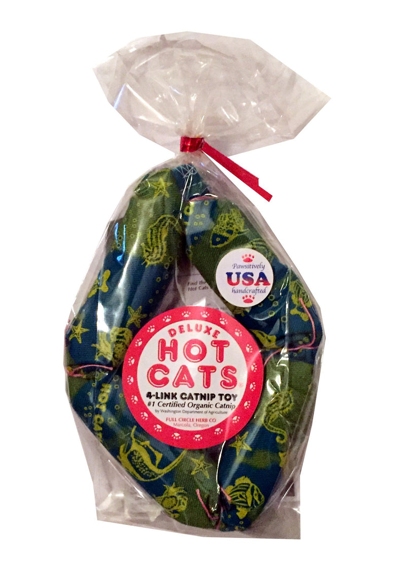 [Australia] - Hot Cats Deluxe Four Link Catnip Sausage Cat Toy - Variety Design 17" Hot Cat 