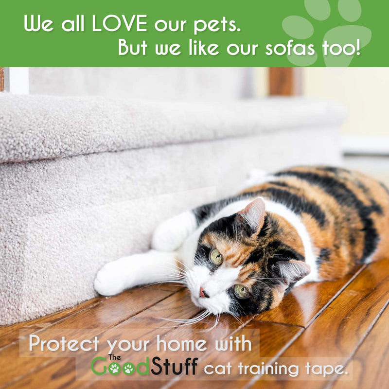 [Australia] - Cat Scratch Tape Furniture Protectors - Guard Your Couch, Doors and Furniture from Anti Scratches Deterrent Cat Training Tape - Great for Leather and Fabric Couches Extra Wide 