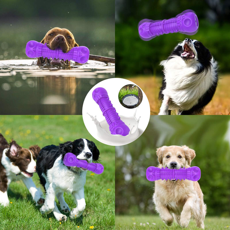 Squeaky Dog Toys for Aggressive Chewers-Almost Indestructible Dog Chew Toys for Natural Rubber, Teeth Cleaning Chews for Medium Large Dogs - PawsPlanet Australia