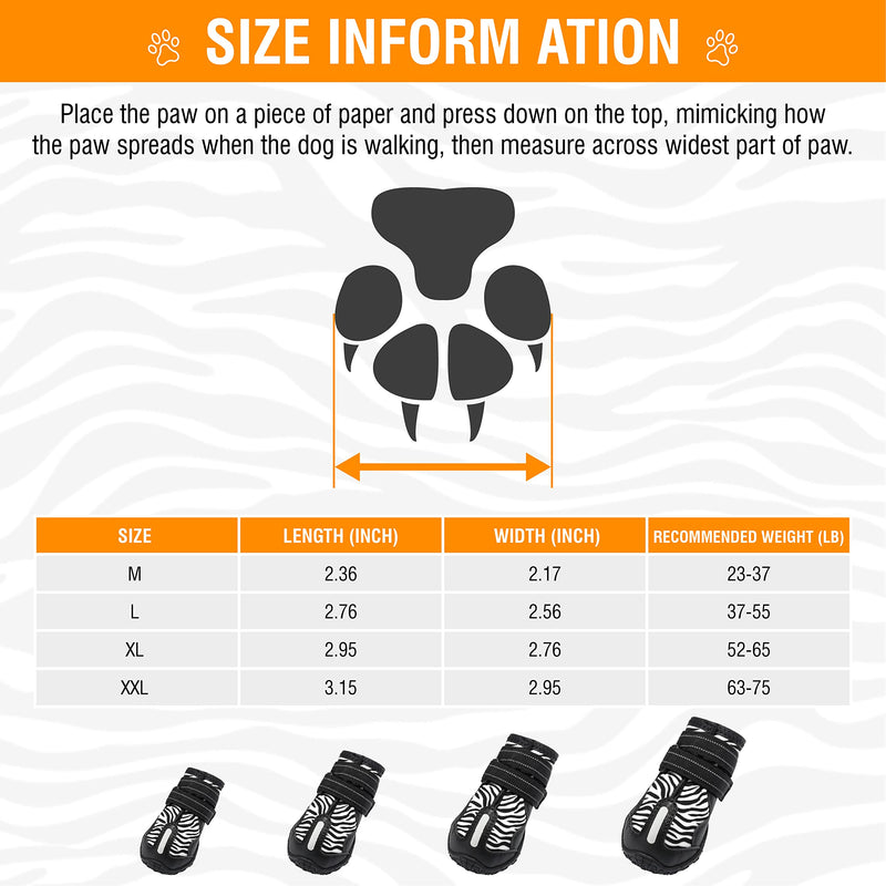 PAWOLOGY Dogs Boots Waterproof, Paw Protectors for Rain Snow Hot Pavement, Outdoor Hiking Dog Shoes, with Reflective Straps, Anti-Slip Soles, Adjustable, Durable, for Small Medium Large Dogs, 4PCS - PawsPlanet Australia
