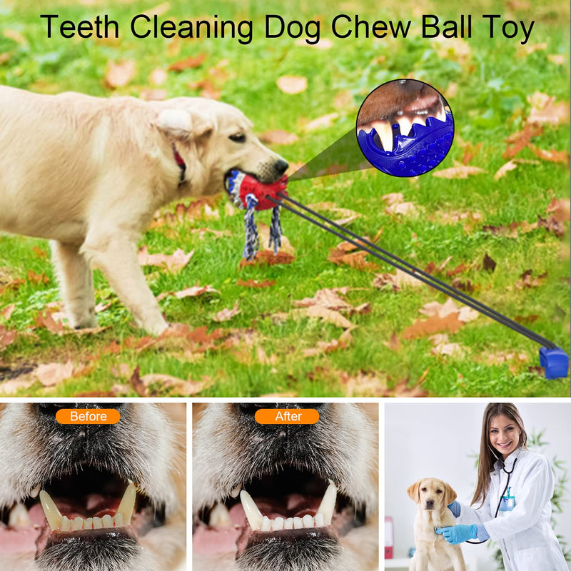 Dogs Training Treats Teething Rope Toy with Lawn Bolt, Outdoor Interactive Toy for Puppy, with Leaking Trough, Dog Rope Toys for Aggressive Chewers for Small Large Dogs, Durable Chew Toys for Boredom - PawsPlanet Australia