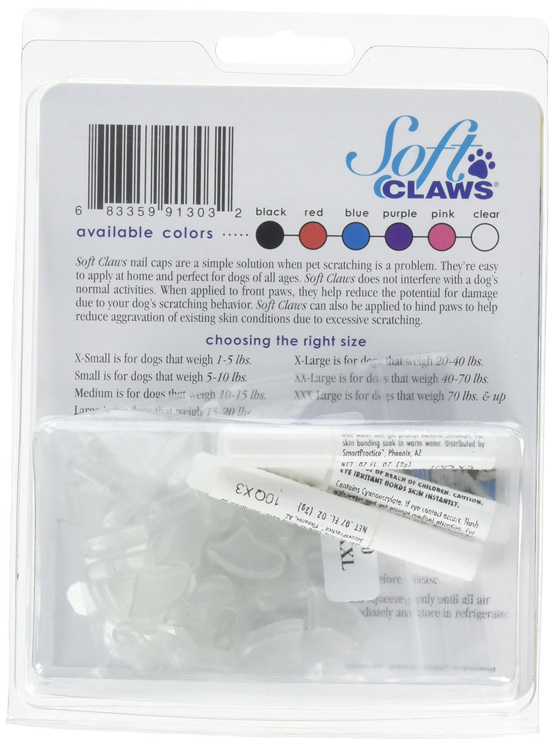 [Australia] - Soft Claws Canine Nail Caps - 40 Nail Caps Adhesive Dogs XX-Large Natural 