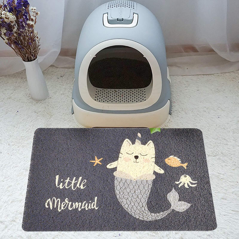 [Australia] - PetEiZi Large Durable Litter Mat No Phthalate BPA Free Traps Litter from Box and Cats Waterproof for Cat and Dogs Every Day is Catyrday 