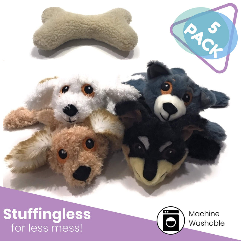 [Australia] - Plush Dog Toys with Squeakers for Small Dogs and Large Dogs - Stuffingless Dog Toys with Squeakers - Plush Crinkle Dog Toys Squeaky- No Stuffing Squeaky Dog Toys- Plush Chew Toys with Crinkle for Dogs 