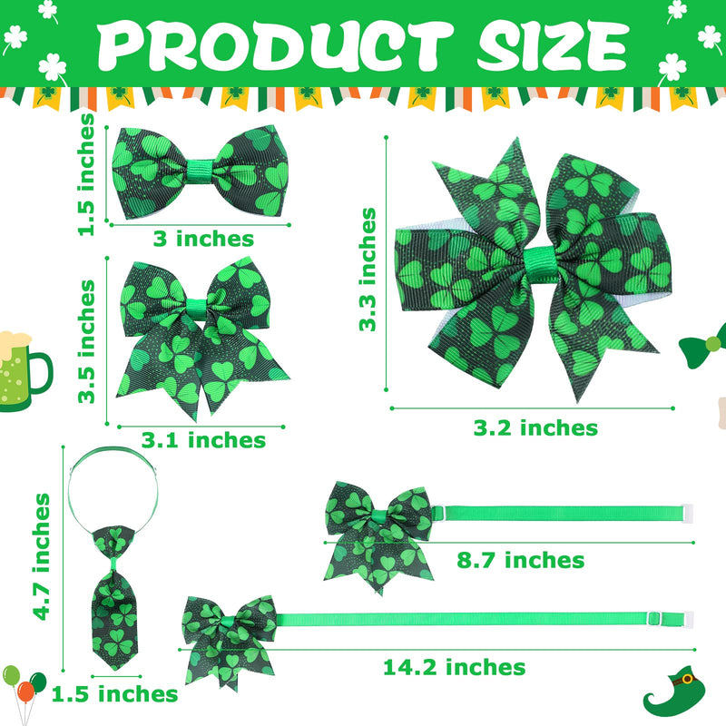 120 Pcs St. Patrick's Day Dog Bow Tie Collar Set Includes 60 Green Irish Bow Ties for Dogs Dog Grooming Bowtie 30 Dog Neckties 30 Large Bow Tie Collar Pet Holiday Accessories for Small Middle Dog Cat - PawsPlanet Australia