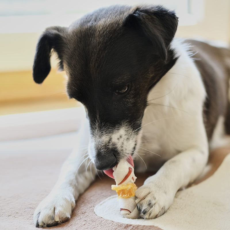 8in1 Triple Flavor Bones XS - delicious dog bones with chicken fillet, pork and beef skin, 21 pieces XS (21 pieces) - PawsPlanet Australia