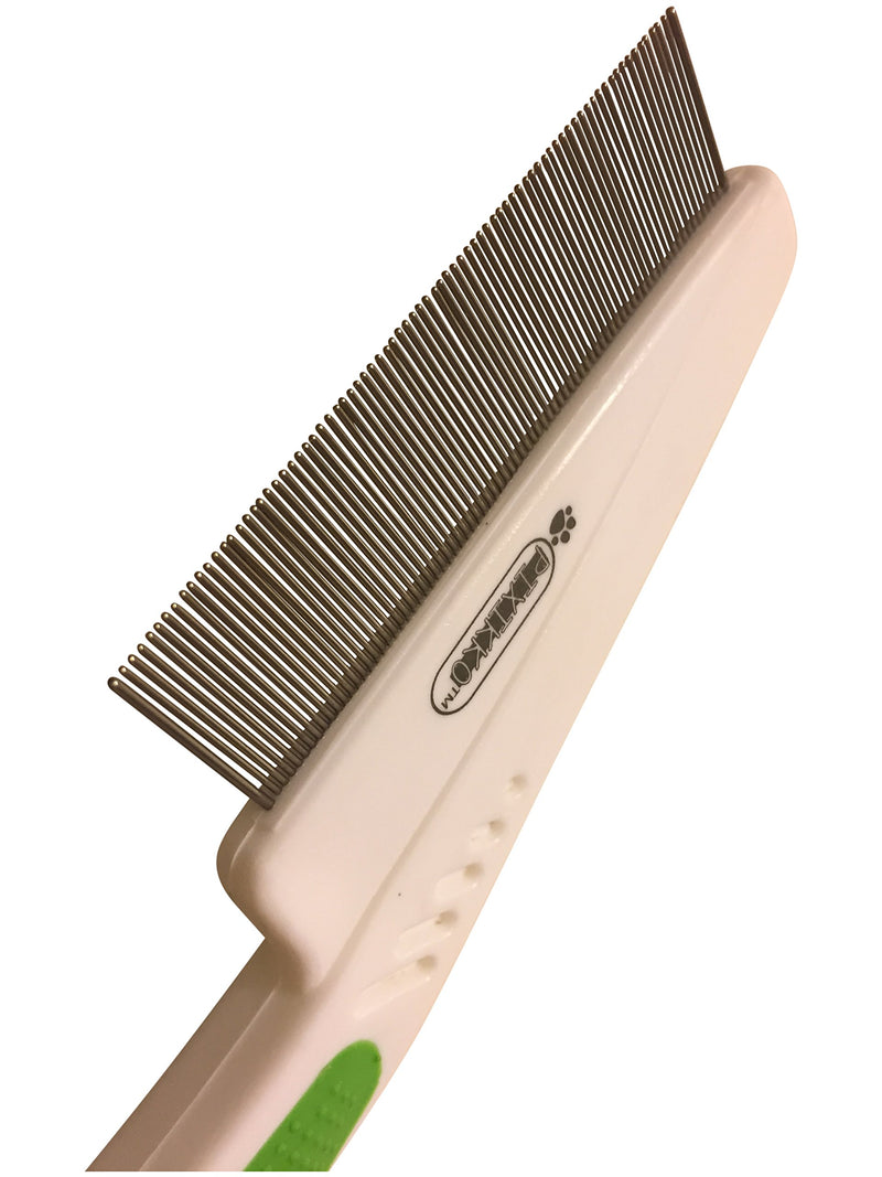 Pixikko Pet Flea Comb - Extra Fine 18mm Metal Pins Remove Flea, Flea eggs, Flaky Skins, and Loose Hair - PawsPlanet Australia