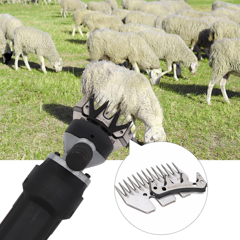 PROBEEALLYU 13 Teeth Replacement Sheep Blade For Sheep Shears Universal Wool Comb Cutter Shearing Clipper Scissor Sheep Goats Alpaca Cattle Animal Farm (Straight) Straight - PawsPlanet Australia