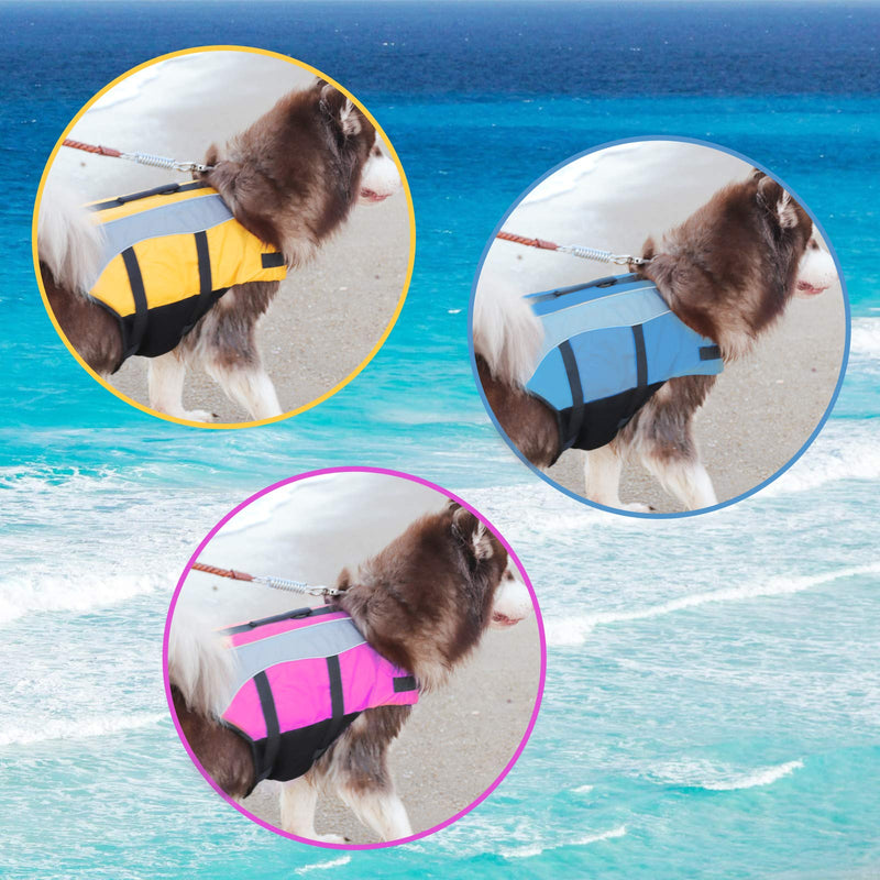 WEARTER Dog Life Jacket with Extra Padding, Reflective & Adjustable Safty Vest, Swimsuit Dog Preserver for Water Safety X-Small Blue - PawsPlanet Australia