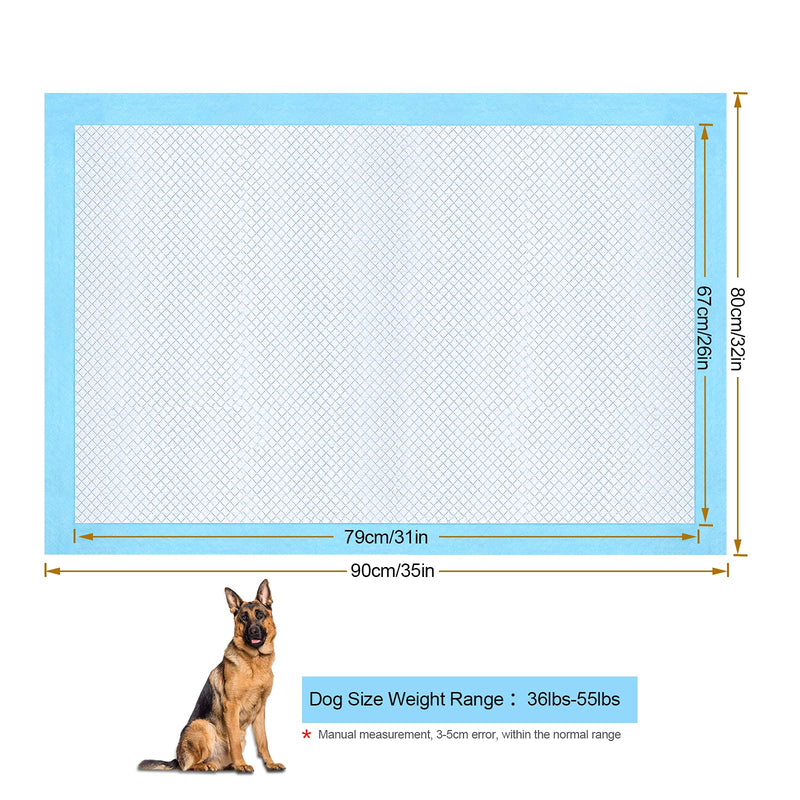 Ownpets Dog Training Pad,90 x 83cm. 40 count Leak-Proof 6-Layer Pet Potty Training Pads Pee Pads with Quick-Dry Surface for Pets, Puppies, Adult, Sick & Aging Dogs XL - PawsPlanet Australia