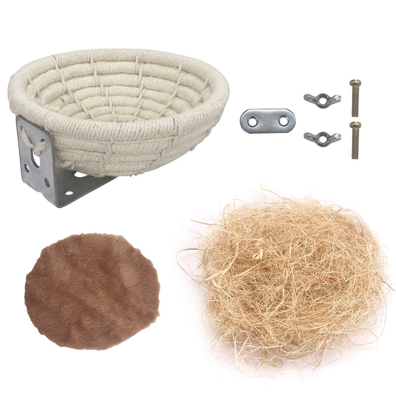 LIMIO Bird Nest Warm Cotton Rope Parakeet Bed Straw Silk Breeding Nest, Small Parrot Cage Hatching Nest, Cockatoo Conure Cockatiel, Pet Supplies - PawsPlanet Australia