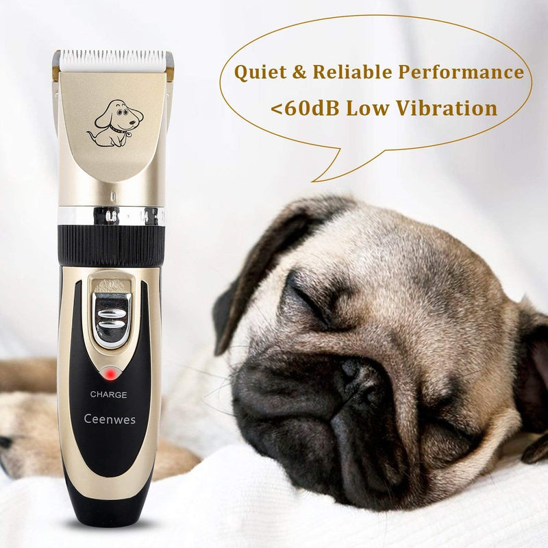 Ceenwes dog clipper quiet rechargeable pet hair clipper - PawsPlanet Australia