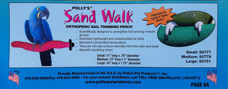 [Australia] - Polly's Sand Walk Orthopedic Bird Perch, Small 