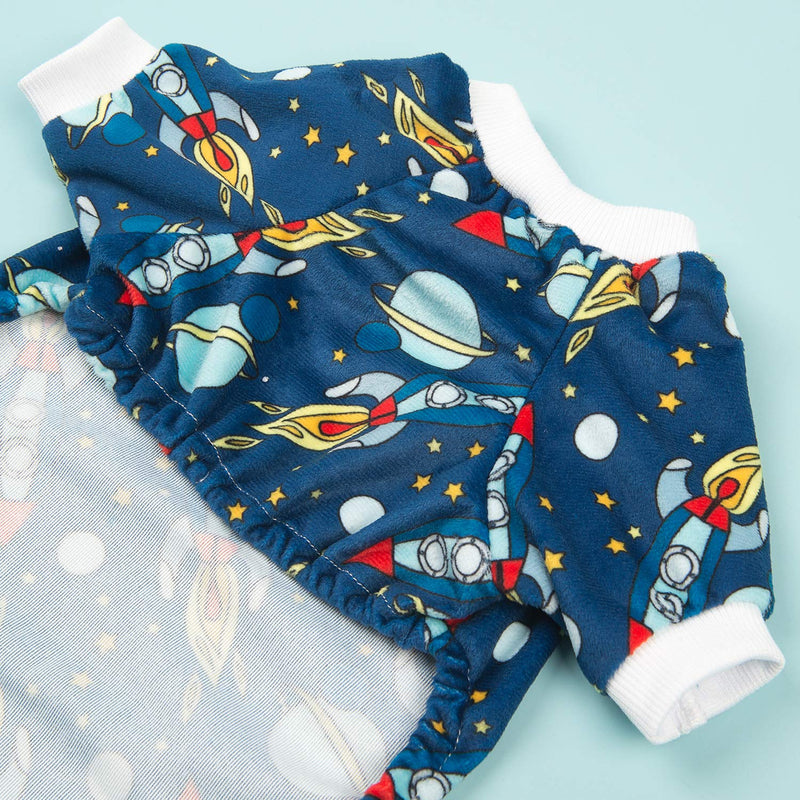 CuteBone Dog Pjs Onesies Pet Clothes Jumpsuit Apparel Soft Puppy Pajamas Small Rocket - PawsPlanet Australia