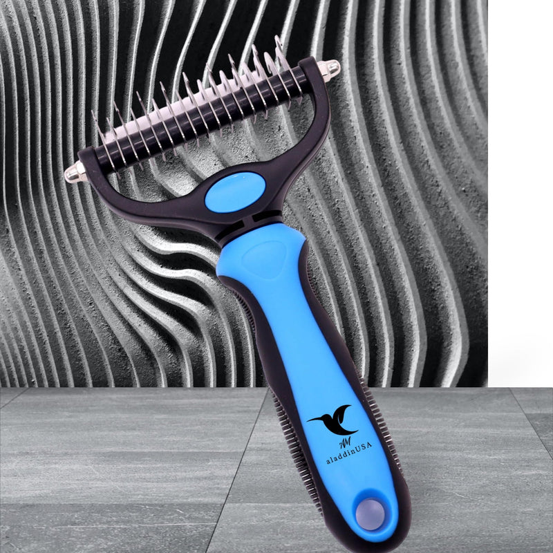 Pet Grooming Brush For Dogs and Cats. 3 cm Blue - PawsPlanet Australia