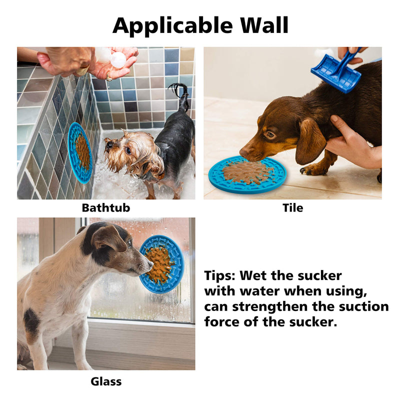 [Australia] - GAGILAND Silicone Dog Lick Mat Slow Feeder Dog Distraction Lick Pad with Suction Licking Buddy for Dogs Bathing, Grooming, Anxiety 