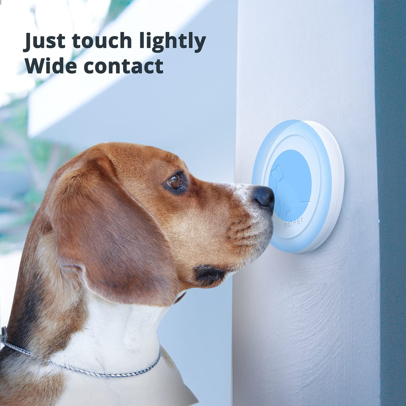 PATPET Dog Doorbells for Potty Training - Pet Doorbell Touch Button Wireless IP65 Watrerproof with 58 Selectable Tones 4 Volume Levels LED Flash - PawsPlanet Australia